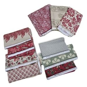 Vintage MODA French General Japan Fabric Lot Of 10pcs Coordinated Floral 90s Y2K